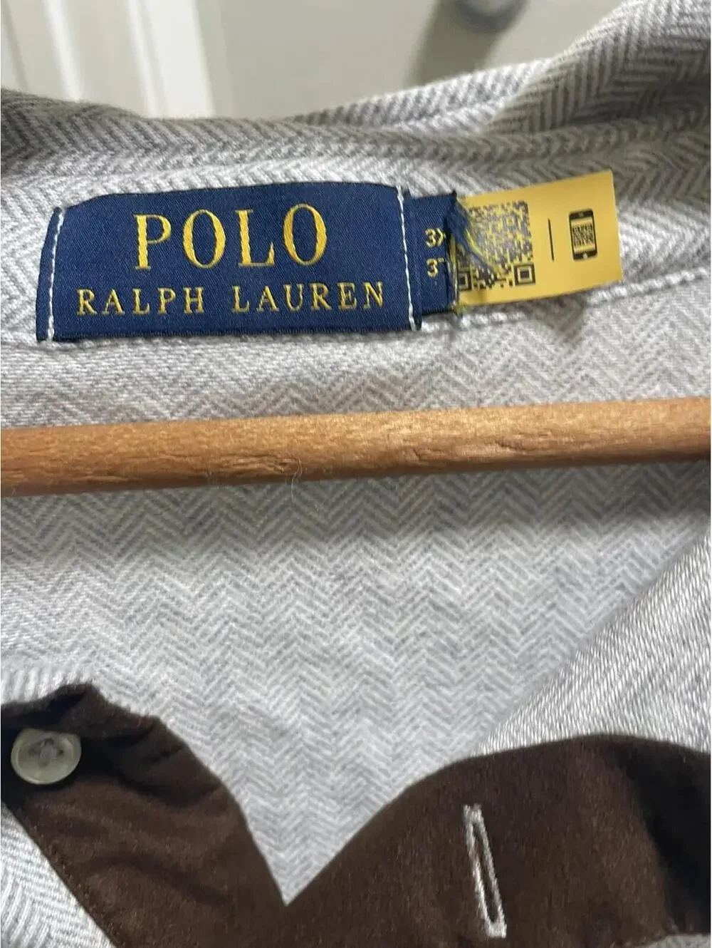 Polo Ralph Lauren Men’s L Gray 3XL Herringbone Long Sleeve